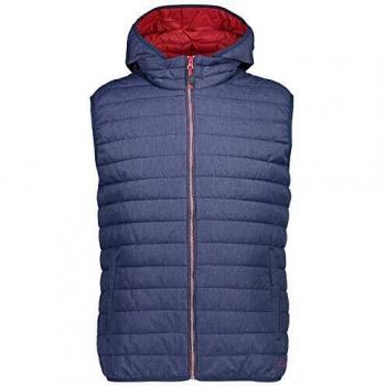 Herren-Marineblau Steppweste mit abnehmbarer Kappe