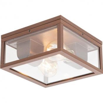 Design-Außen-Deckenstrahler Charlois, Rostbraun, 2-flammig Aluminium IP44