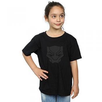 T-Shirt Negra Pantera Negra Marvel Girl en color blanco