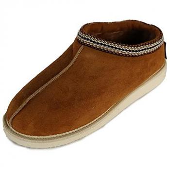 Hollert Hausschuh Damen Hüttenschuhe Alma aus Merino Schaffell in Cognac, Größe 41