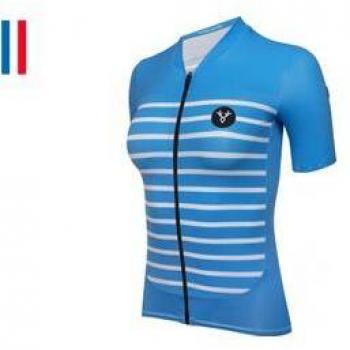 Top a maniche corte donna Lebram Ventoux azzurro taglio elegante