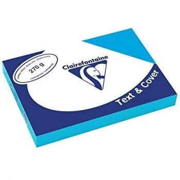 Clairefontaine türkis Einbanddeckel 5 x 100 Stück ledergeprägt