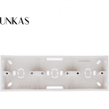 UNKAS 258mm x 86mm x 34mm Wall Surface Mounting Box for 86 Type Triple Touch Switch or Socket