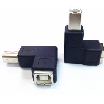 USB‑B Typ 90° Rechtswinkel Verlängerungsadapter (M → W)