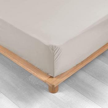 Drap housse uni 160 x 200 cm en Percaline de Lin