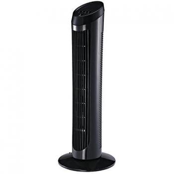 Ventilateur colonne HOMCOM 45 W oscillant silencieux 3 vitesses noir 27L x 27l x 75H cm