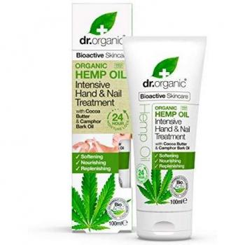 Dr organic hemp oil olio di canapa hand nail treatment crema mani 100 ml