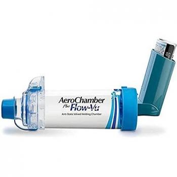 Aerochamber Plus Flow‑vu Ateminhalationsschale für Erwachsene – Einzelstück