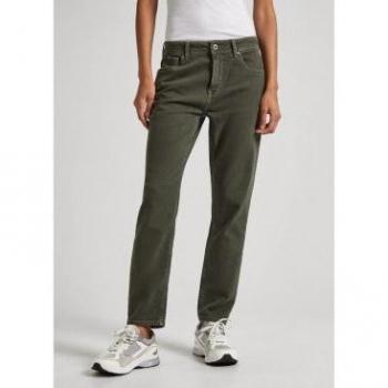Jeans Tapered Fit Alta Vita Verde Olivine Pepe Jeans