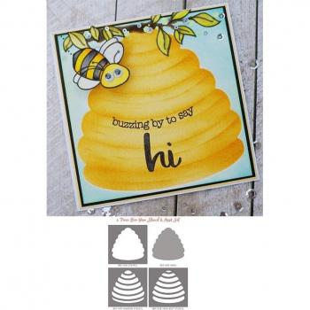 Honeycomb Clouds Crafting Template