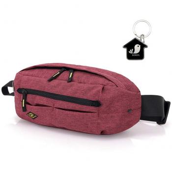 BONSYL Sac de Poitrine de Loisir Rouge