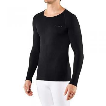 Falke Long Sleeve Warm Base Layer Top, Men's, Black, Size Medium