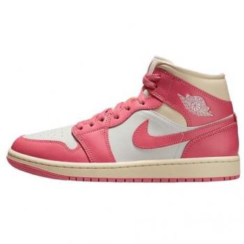 Baskets Nike Air Jordan 1 Mid Femme Rose BQ6472‑109