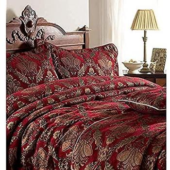 Paoletti Shiraz Floral Damask Bedspread