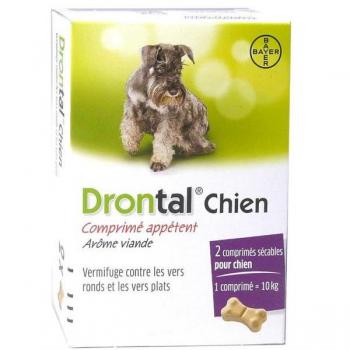 Bayer Drontal chien 2 comprimés