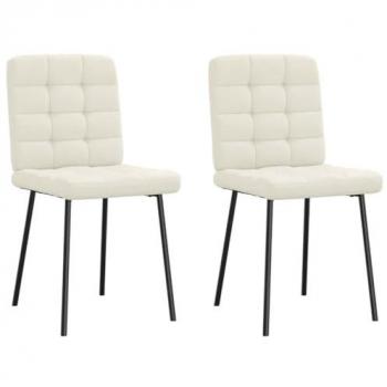Sillas de Comedor 2 Piezas Vidaxl – Terciopelo Cremoso