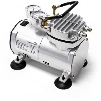 Compresseur Airbrush Wiltec AS20W – Pompe à Vide Intégrée 4 bar, Diaphragme Silencieux