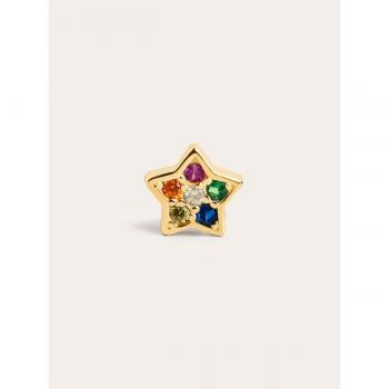 Piercing Estrella de Plata con Baño de Oro