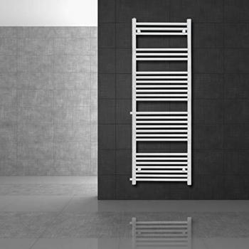 Designheizkörper Badheizk. – ECD Germany, 500 × 1600 mm, weiß, Seitenanschluss 650 mm