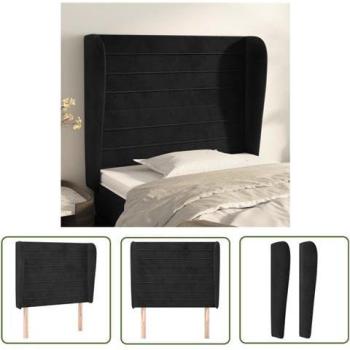 Testiera letto nera 83x23x128 cm – The Living Store