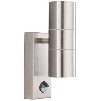 Aplique Moderno de Acero Inoxidable 2 Bombillas GU10 con Sensor