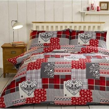 Rapport Home Red Alpine Patchwork Duvet Cover Set