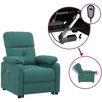 Fauteuil de massage en tissu vert foncé
