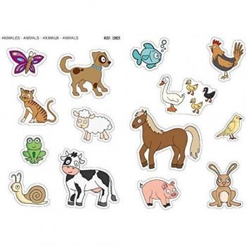 Lote de 5 unidades.Apli Gomets Tematicos Animales xL