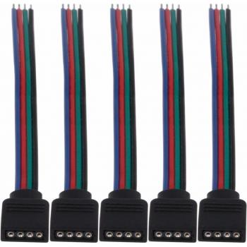 4-polige weibliche Stecker für RGB LED Streifen, 10/20/50/100 Stück