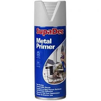 Metal Primer Spray Paint Grey 400ml by SupaDec