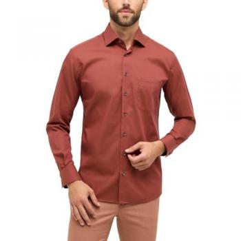Eterna Herren Langarmhemd MODERN FIT terracotta Gr. 42