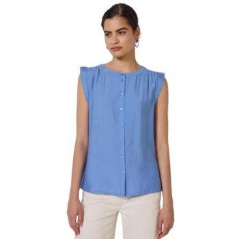 Chemisier à Volants Bleu Taille 38 Femme Street One Studio