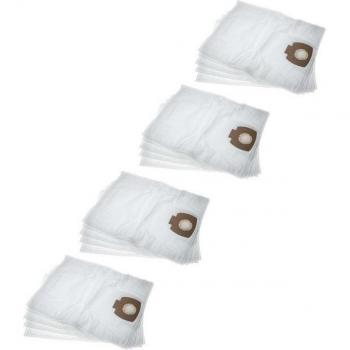 20x White Microfleece Vacuum Bags for Nilfisk Aero 20 Series