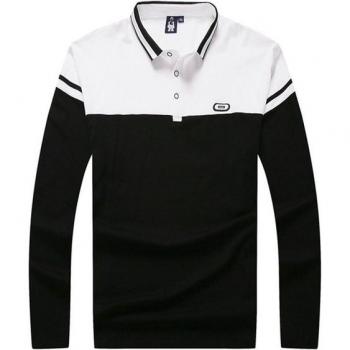 Autumn Men's Plus Size Long Sleeve Polo