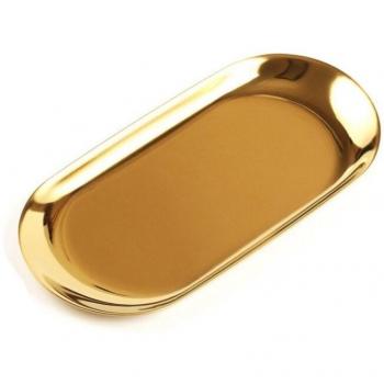 Bandeja Exótica de Metal con Placa Dorada – Ideal para Frutas y Joyería