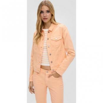 Slim Fit Damenjacke mit Eingrifftaschen, Koralle, L