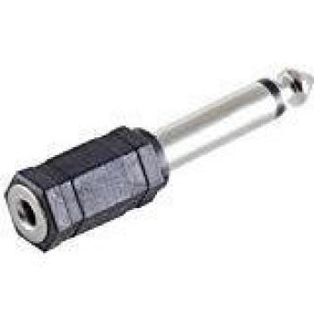 Klinken-Adapter 6,3mm Stecker auf 3,5mm Kupplung Mono schwarz