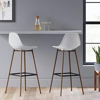 Contemporary Dining Stool, White (Copley)
