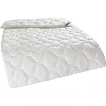 Beco EcoWell Bettdecke – 155 × 220 cm – Beige Natur – Polyesterbezug – Sommer
