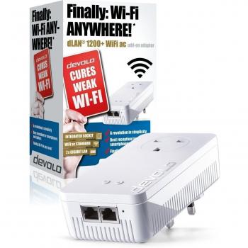 Devolo 9385 dLAN 1200 Plus Wi-Fi ac Add-On Powerline Adapter
