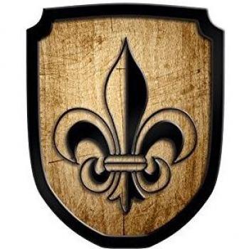 Hölzerne Lilienwappenfigur Natur