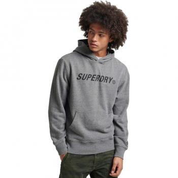 Superdry Code Core Sport Felpa XXL – Grigio e Nero, Con Cappuccio