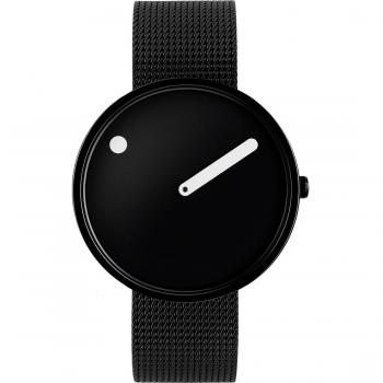 Picto 43361‑1020 – Schwarze 40‑Millimeter Unisex-Uhr, 5ATM