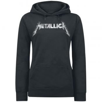 Metallica Black Hooded Sweater with Spikes for Women