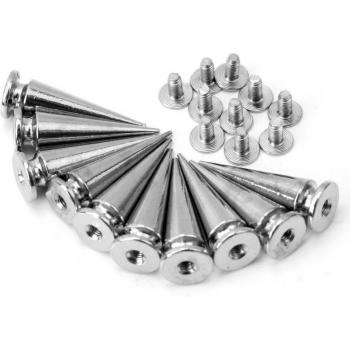 Pack de rivets coniques argentés pour bricolage