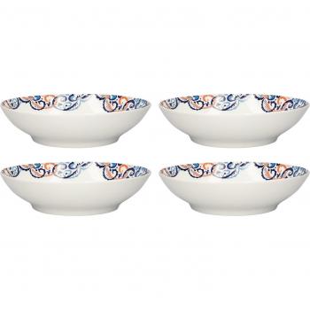 Silk Rococo Style Set of 4 Pasta Bowls (22 cm)