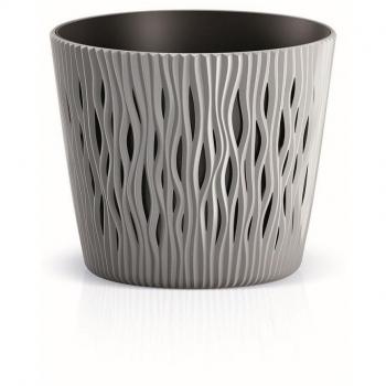 Maceta Redonda Prosperplast Sandy Round Gris 15,8 cm