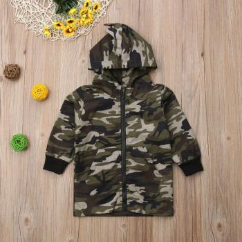 Toddler Dinosaur Print Camouflage Coat