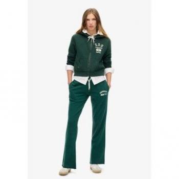 Superdry Pantalon Jogging Basse Taille Vert Logo Athlétique