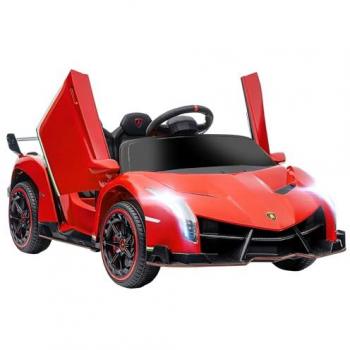 HOMCOM Voiture électrique Lamborghini Veneno 12V pour enfants 3-6 ans, rouge